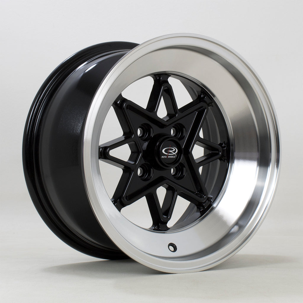 Cerchio in lega Rota Wheels Hachi 15x8 4x114.3 ET0 Gloss Black