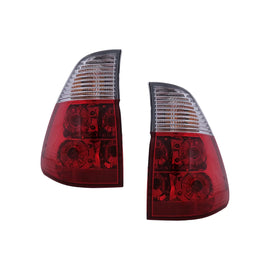 Alogeno fanali posteriori per BMW X5 E53 (1999-2006) rosso trasparente