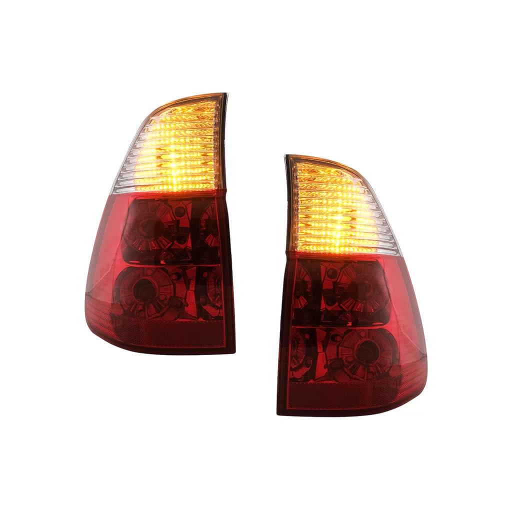 Alogeno fanali posteriori per BMW X5 E53 (1999-2006) rosso trasparente