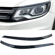 Faro anteriore coperture nero lucido compatibile per VW Tiguan I 5N restyling 2011-2016