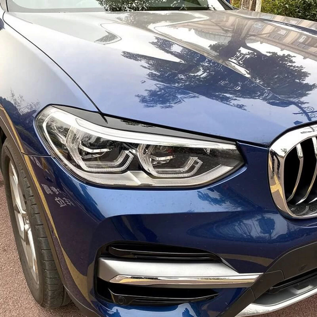Palpebre fari per BMW X3 G01 & X4 G02 2018+ verniciato Nero lucido 2 pezzi