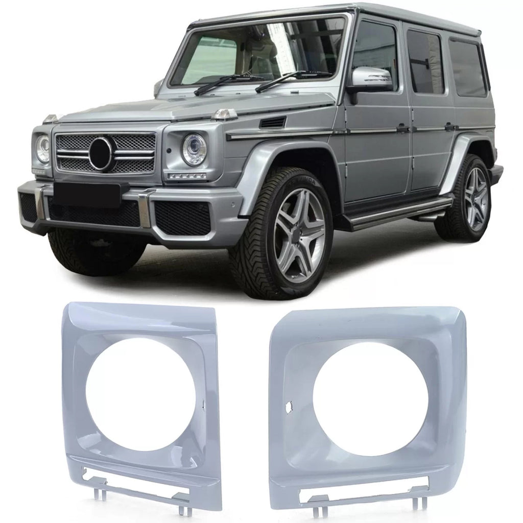 Faro anteriore cornice supporto coperture coppia per Mercedes Classe G W463 12-18