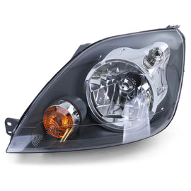 Faro anteriore H4 nero con motorino sinistro per Ford Fiesta JH JD 05-07