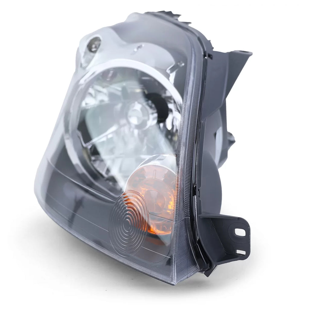 Faro anteriore H4 nero con motorino destro per Ford Fiesta JH JD 05-07