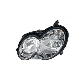 Faro anteriore sinistro per Mercedes-Benz CLK W209 03-10 cromato H7/H7 con pneumatico motorino Depo