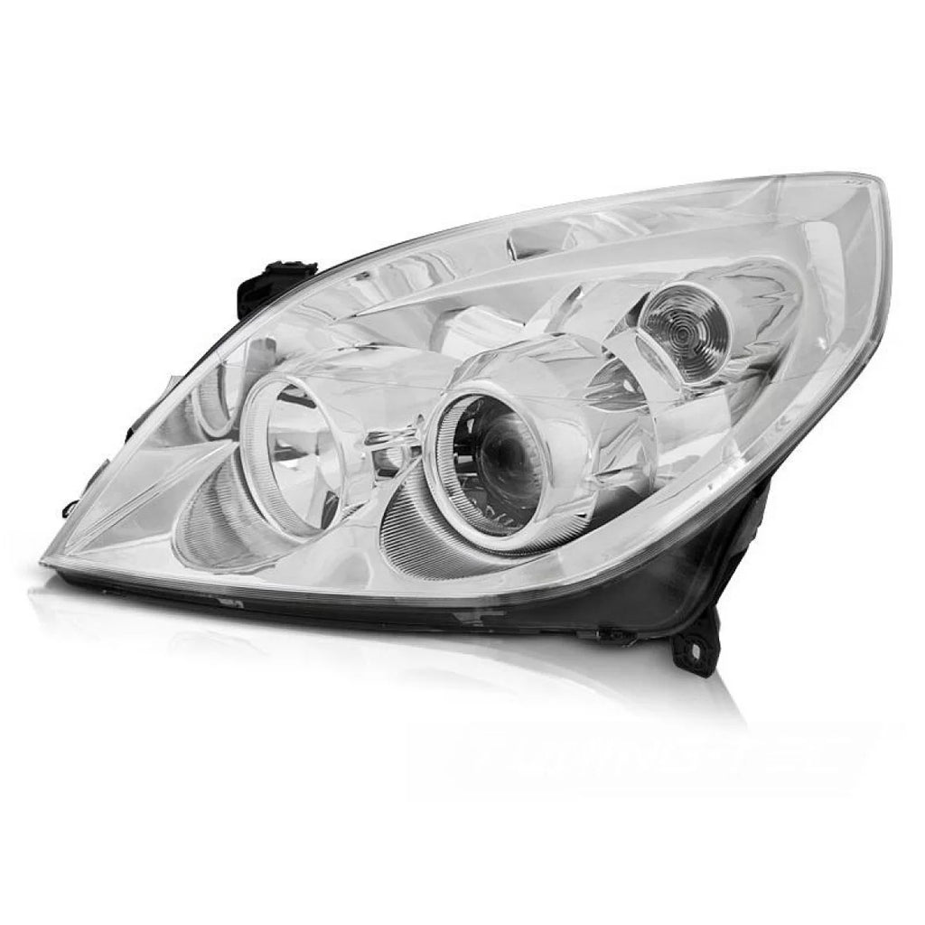 Faro anteriore sinistro per Opel Vectra C restyling 05-08 H7/H1 cromato TYC