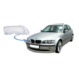 Trasparente faro destro per BMW 3 E46 berlina/Touring restyling 01-05 xenon & alogeno 1 pezzo