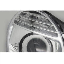 Faro anteriore destro per Mercedes-Benz Classe E W211 06-09 cromato restyling H7/H7 con motorino TYC