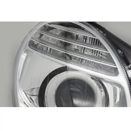 Faro anteriore destro per Mercedes-Benz Classe E W211 06-09 cromato restyling H7/H7 con motorino TYC