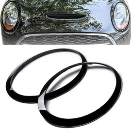 Faro anteriore modanatura anelli Nero lucido per Mini Cooper F55 F56 F57 2014-2018