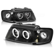 Carica l'immagine nel visualizzatore di Gallery, Fari anteriori Angel Eyes nero compatibile AUDI A3 8L 08.96-08.00
