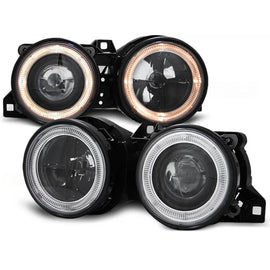 Fari anteriori Angel Eyes nero compatibile BMW E30 11.82-06.94