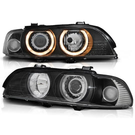 Fari anteriori Angel Eyes nero compatibile BMW E39 09.95-06.03