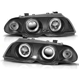 Fari anteriori Angel Eyes nero compatibile BMW E46 05.98-08.01 S/T