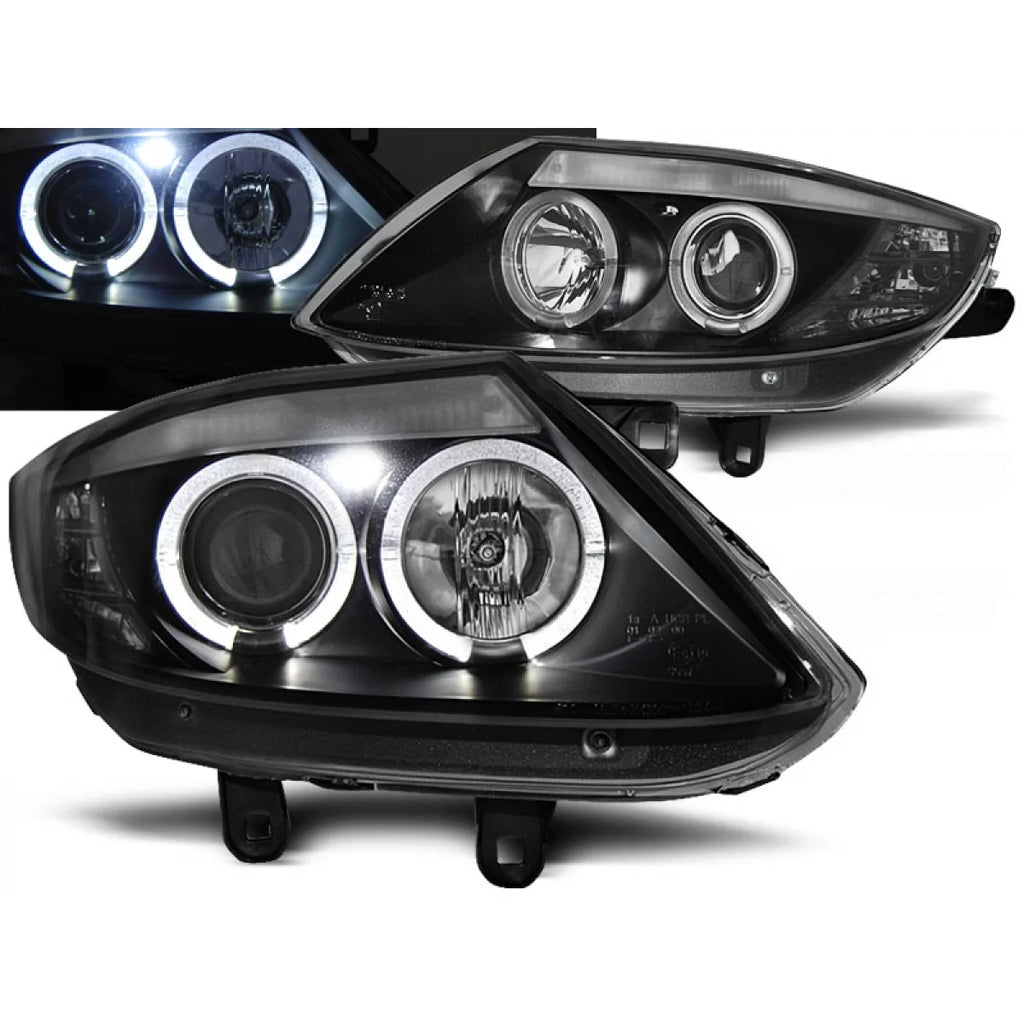 Fari anteriori Angel Eyes nero compatibile BMW Z4 E85 E86 02-08