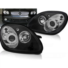 Fari anteriori Angel Eyes nero compatibile MERCEDES R170 SLK 04.96-04