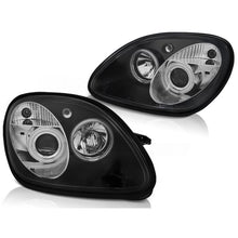 Fari anteriori Angel Eyes nero compatibile MERCEDES R170 SLK 04.96-04