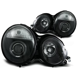 Fari anteriori Angel Eyes nero compatibile MERCEDES W210 E-Classe 95-05.99