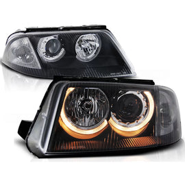 Fari anteriori Angel Eyes nero compatibile VW PASSAT 3BG B5 FL 09.00-03.05