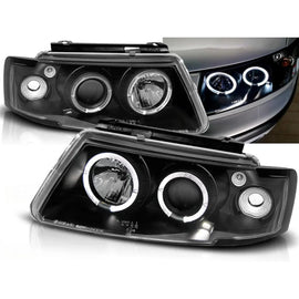 Fari anteriori Angel Eyes nero compatibile VW PASSAT B5 3B 11.96-08.00