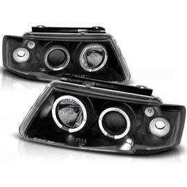 Fari anteriori Angel Eyes nero compatibile VW PASSAT B5 3B 11.96-08.00