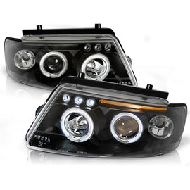 Fari anteriori Angel Eyes nero compatibile VW PASSAT B5 3B 11.96-08.00