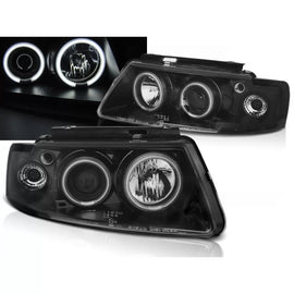 Fari anteriori Angel Eyes CCFL nero compatibile VW PASSAT B5 3B 96-08.00
