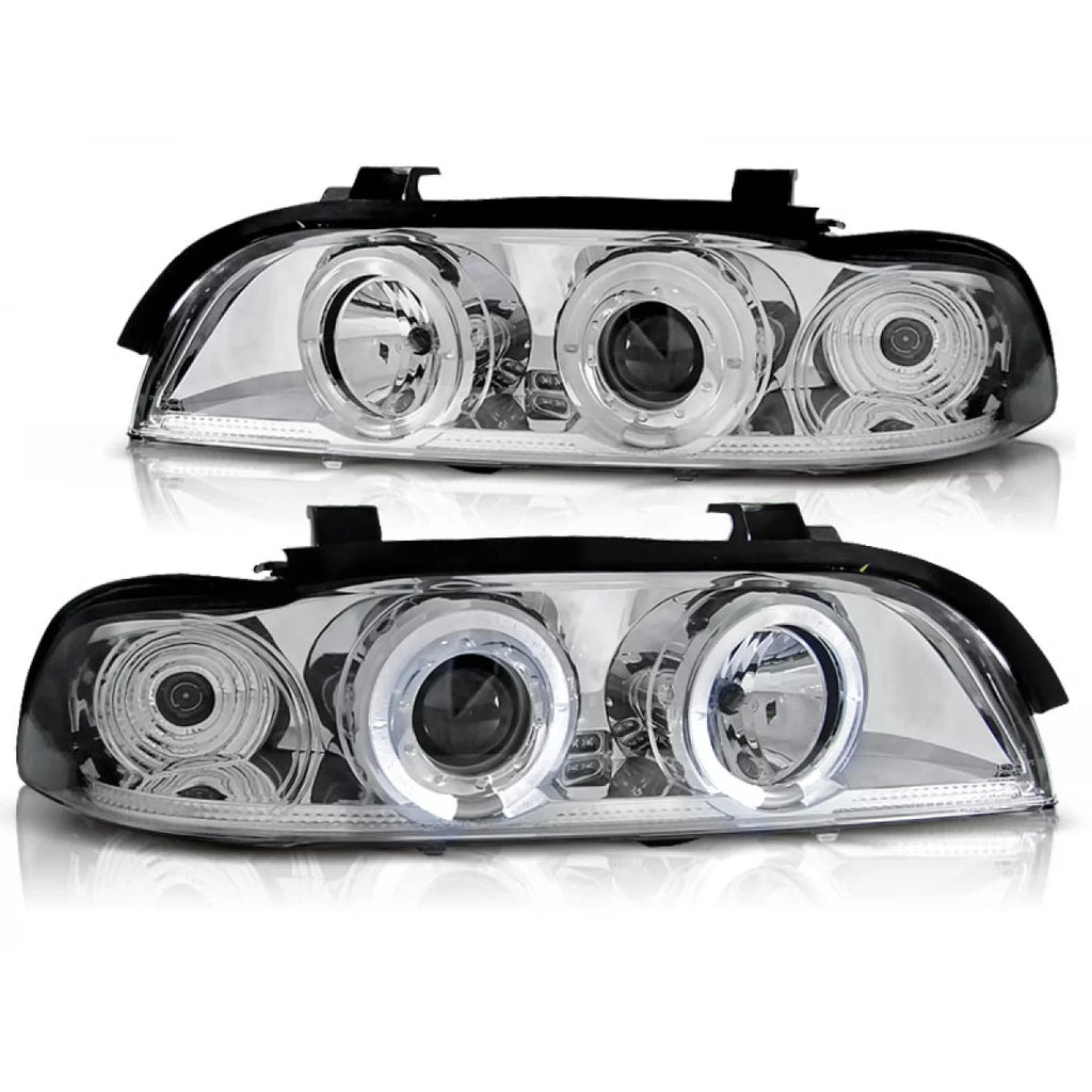 Fari anteriori Angel Eyes cromato compatibile BMW E39 09.95-05.03