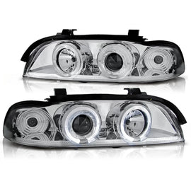 Fari anteriori Angel Eyes cromato compatibile BMW E39 09.95-05.03