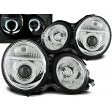 Fari anteriori Angel Eyes cromato compatibile MERCEDES W210 E-Classe 95-05.99