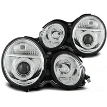 Fari anteriori Angel Eyes cromato compatibile MERCEDES W210 E-Classe 95-05.99