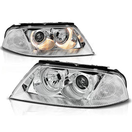 Fari anteriori Angel Eyes cromato compatibile VW PASSAT 3BG B5 FL 09.00-03.05