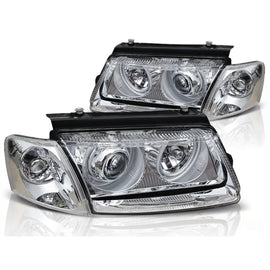 Fari anteriori Angel Eyes cromato compatibile VW PASSAT B5 3B 11.96-08.00