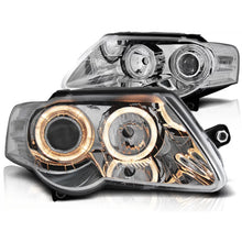 Carica l'immagine nel visualizzatore di Gallery, Fari anteriori Angel Eyes cromato compatibile VW PASSAT B6 3C 03.05-10
