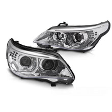 Fari anteriori Angel Eyes LED 3D cromato compatibile BMW E60 E61 03-07