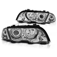 Fari anteriori Angel Eyes LED cromato compatibile BMW E46 05.98-08.01 S/T