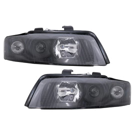 Fari anteriori per Audi A4 B6 (2000-2004) RHD o LHD nero
