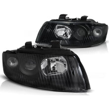 Carica l'immagine nel visualizzatore di Gallery, Fari anteriori neri compatibile AUDI A4 B6 10.00-10.04