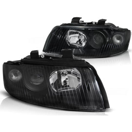 Fari anteriori neri compatibile AUDI A4 B6 10.00-10.04