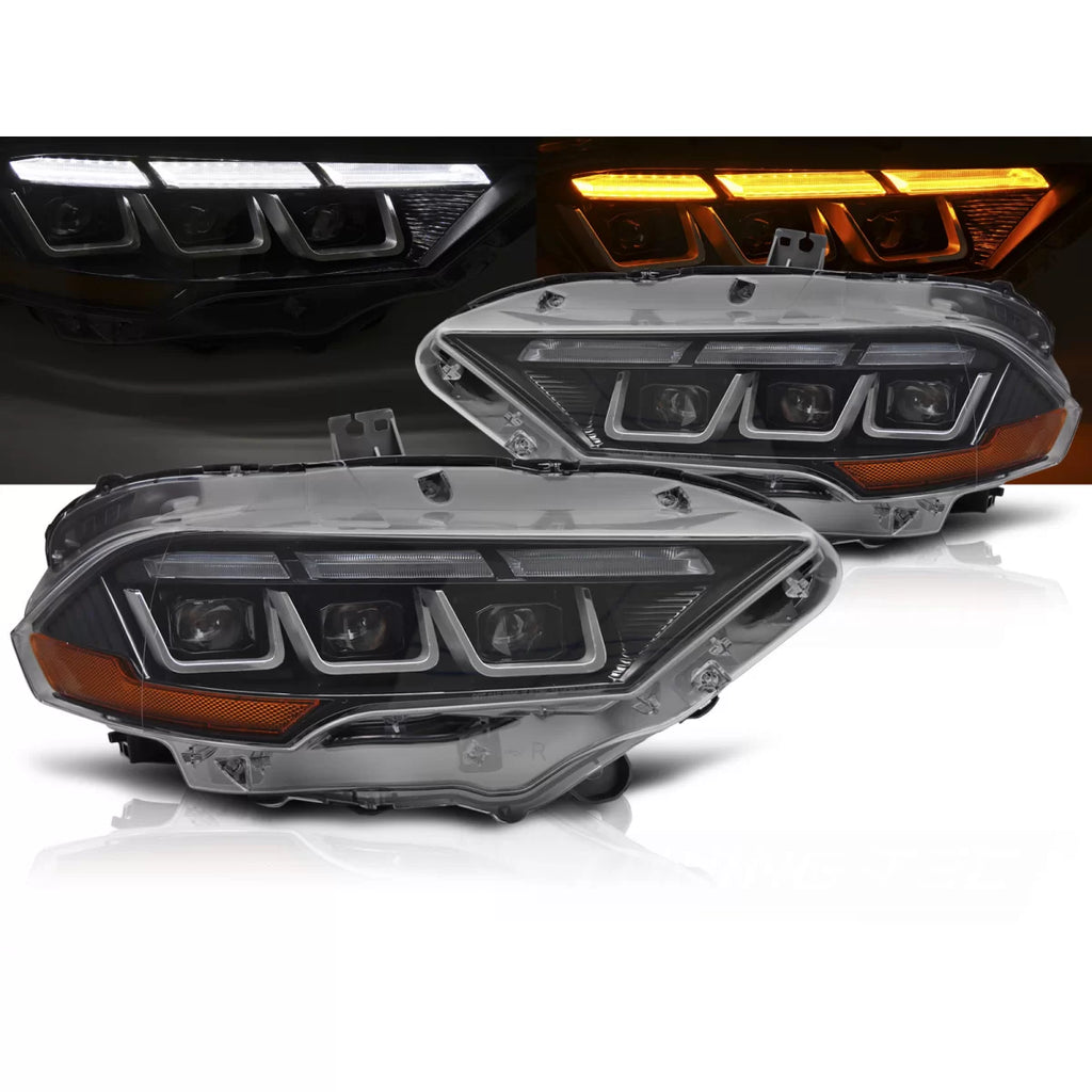 Fari anteriori neri compatibile FORD MUSTANG 18-21