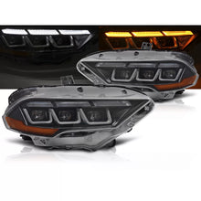 Fari anteriori neri compatibile FORD MUSTANG 18-21