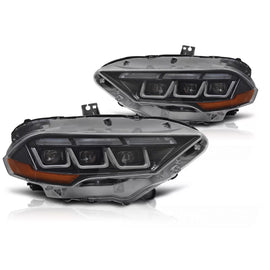 Fari anteriori neri compatibile FORD MUSTANG 18-21