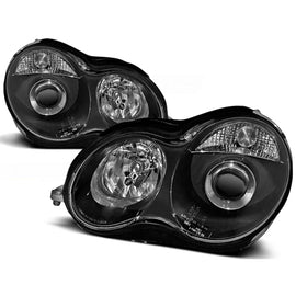 Fari anteriori neri compatibile MERCEDES W203 C-Classe 07.00-03.04