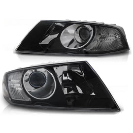 Fari anteriori neri compatibile SKODA Octavia 04-08