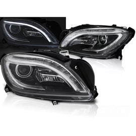 Fari anteriori neri LED compatibile MERCEDES Classe M W166 11-15