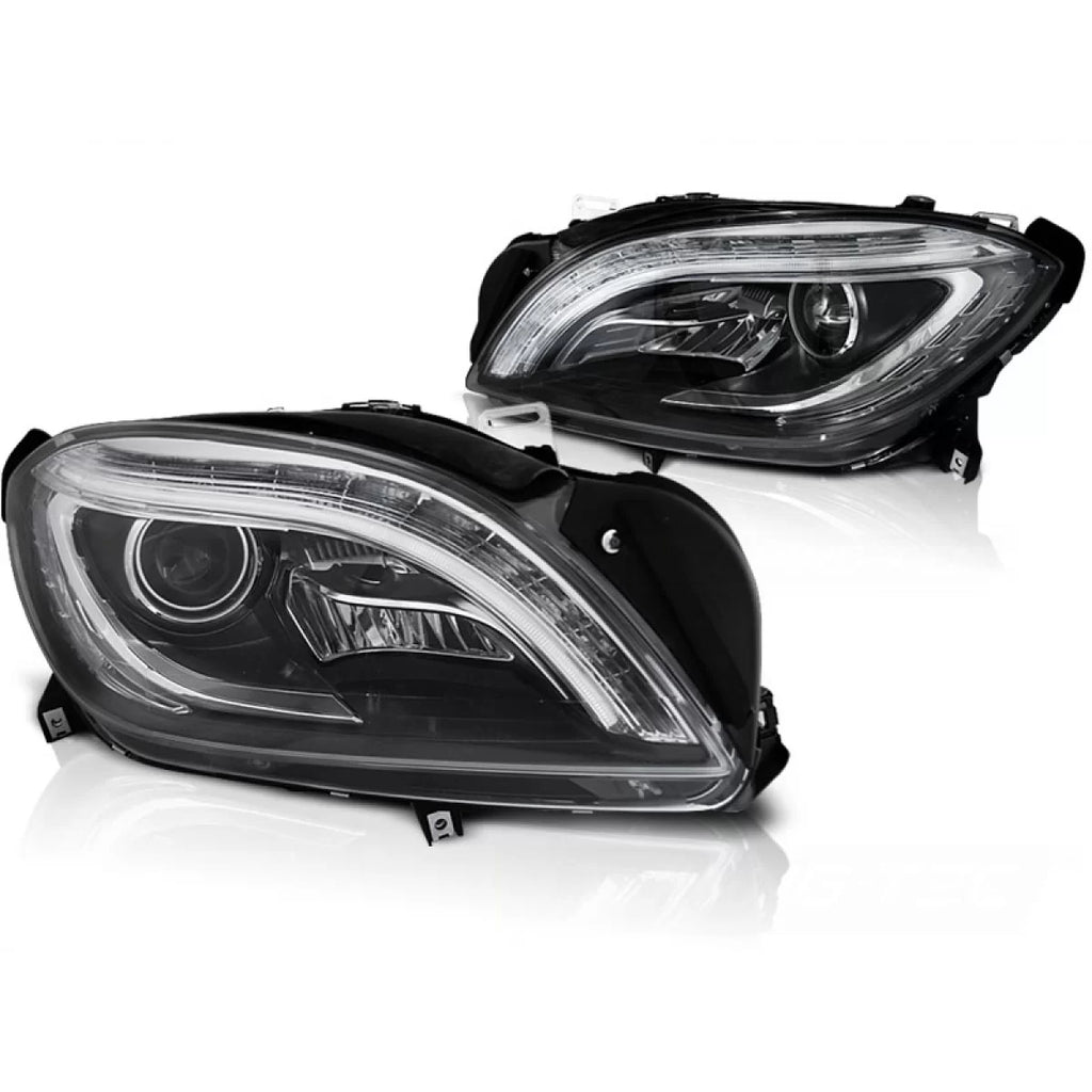Fari anteriori neri LED compatibile MERCEDES Classe M W166 11-15