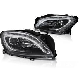 Fari anteriori neri LED compatibile MERCEDES Classe M W166 11-15