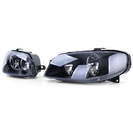 Fari anteriori neri destro sinistro per Fiat Punto 03-05