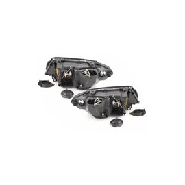 Fari anteriori per BMW Serie 3 E46 Coupe (2003-2006) Angel Eyes 2 anelli luminosi nero