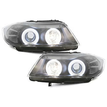 Fari anteriori per BMW Serie 3 E90 E91 Touring (2005 – 09.2008) 2 CCFL anelli luminosi nero